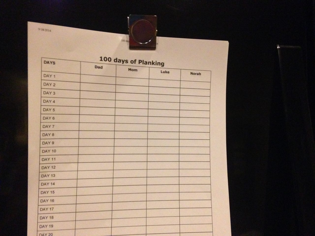 #100 Days of Planking